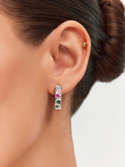 Серьги серебро с камнями 2101778-00355