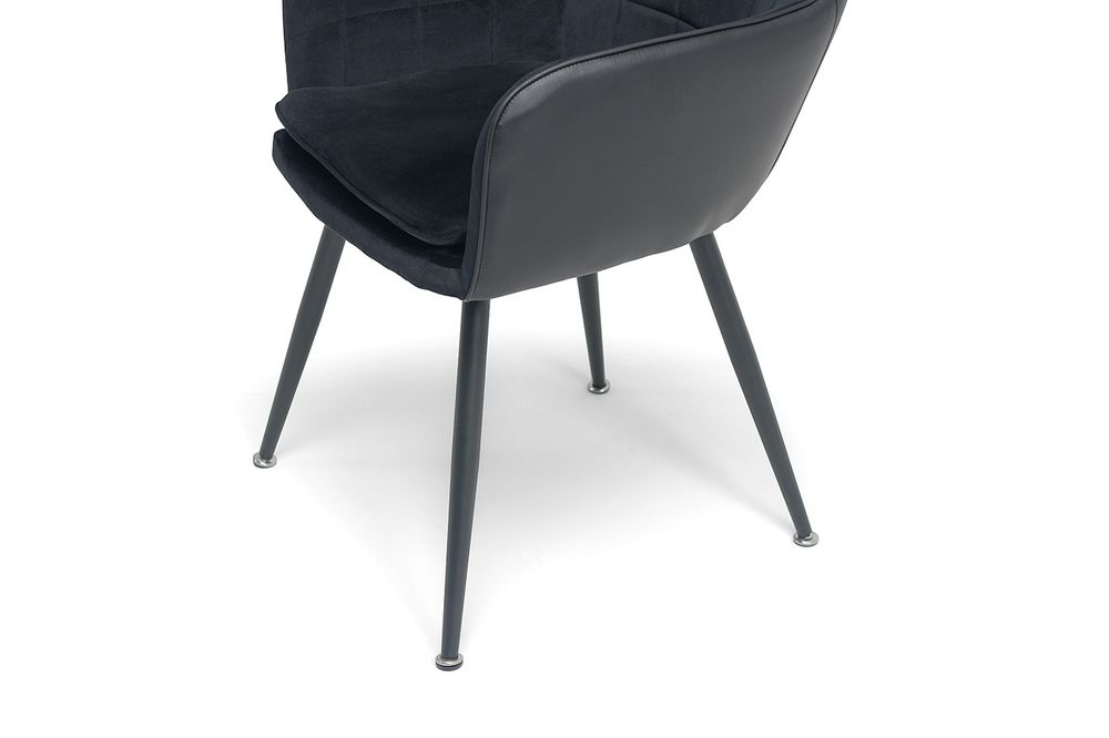 "Диана" стул из велюра, цвет черный