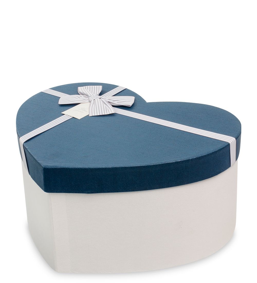 WF-94/3-B Коробка «Сердце» цв.молочн./син.