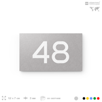 Табличка с номером 48 на дверь квартиры, для офиса, кабинета, аудитории, склада, серая 120х70 мм, Айдентика Технолоджи