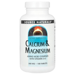 Source Naturals, Кальций и магний, 100 таблеток