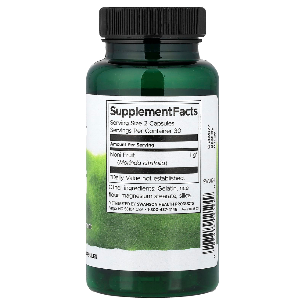 Swanson, нони, 60 капсул (500 мг в 1 капсуле)