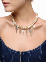 Колье "Pearl And Heart" Bicolor