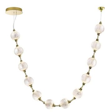 5008/48L L-VISION ODL23 591 золотой/прозрачный/металл/акрил Подвес бусы LED 48W 4000K 2640лм CRYSTAL