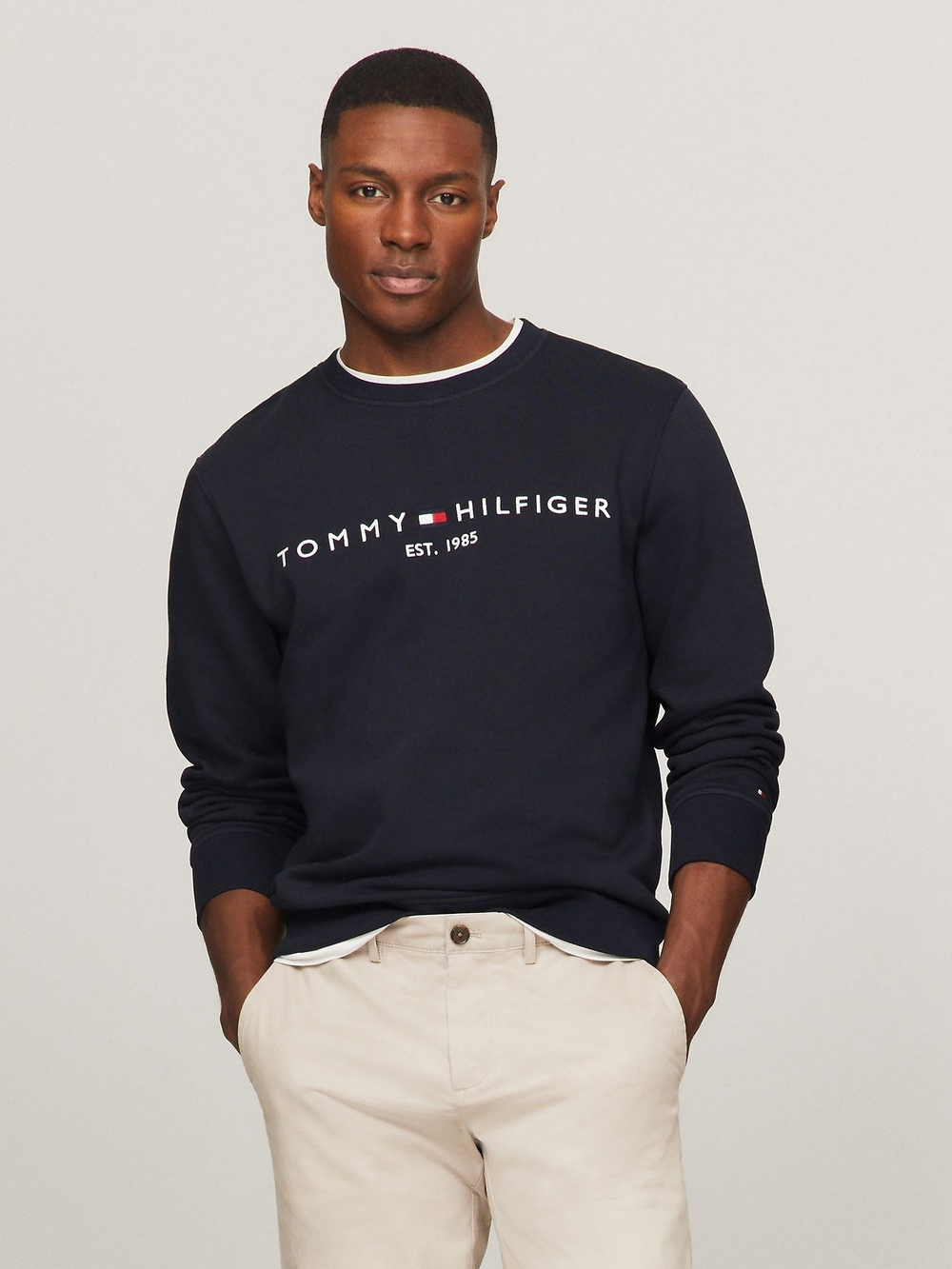 Свитшот Tommy Hilfiger Embroidered Tommy Logo Navy