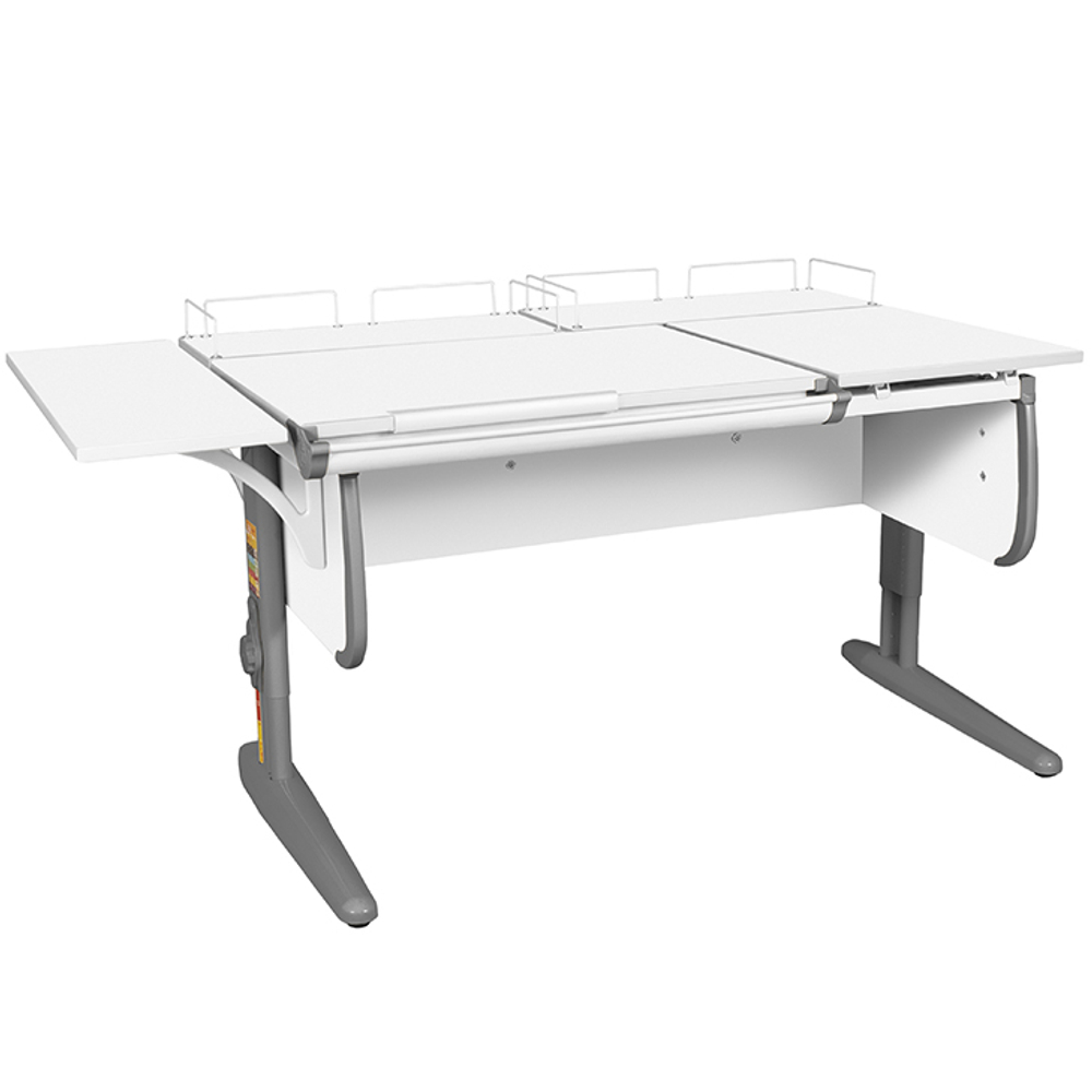 Растущая парта с задними и боковой полками Дэми СУТ 25-02-Б1 (1500×880 мм)