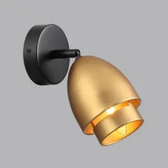 8001/1W MODERNI LN26 316 черный/античное золото металл/металл Настенный светильник Е14 40W 220V AVRORA