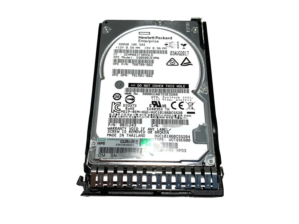 Жесткий диск HP EG0600JEHMA HP 600Gb 10K SAS 12G