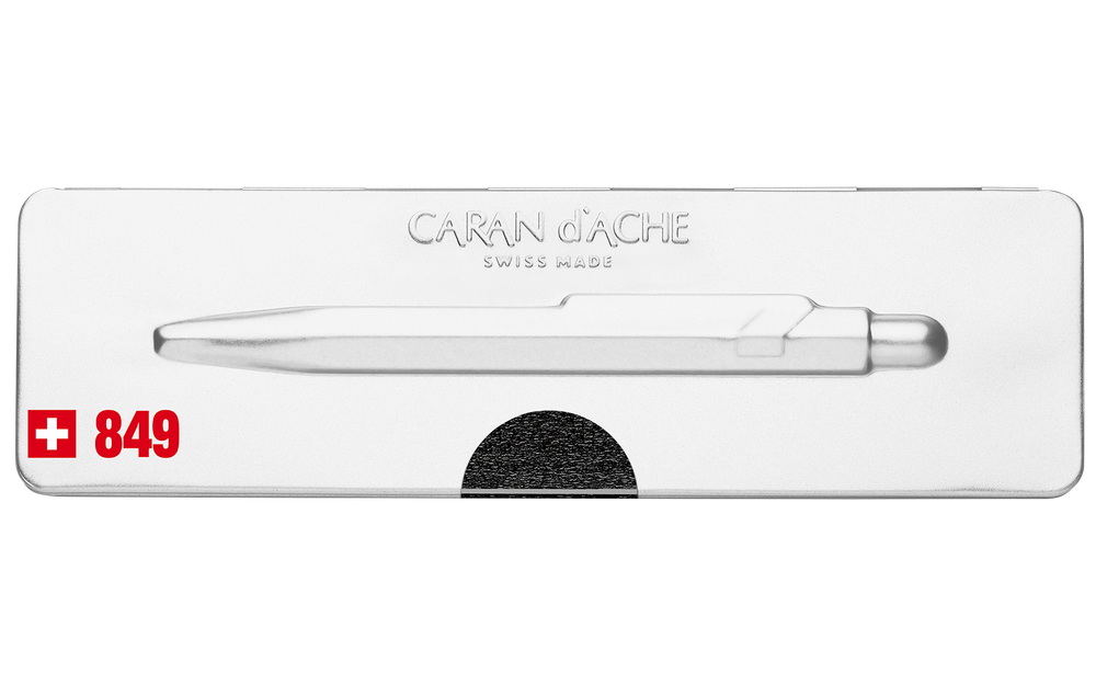 Carandache Office CLASSIC black (M) чернила - синий металл в подарочной упаковке (849.009_MTLGB)