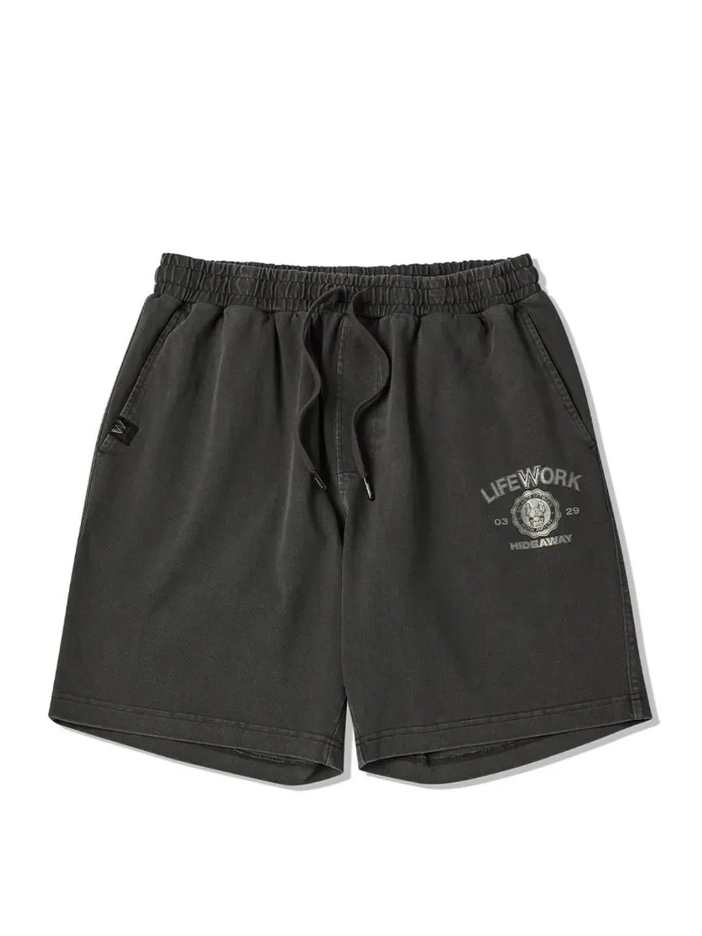 Базовые пигментные шорты с принтом логотипа