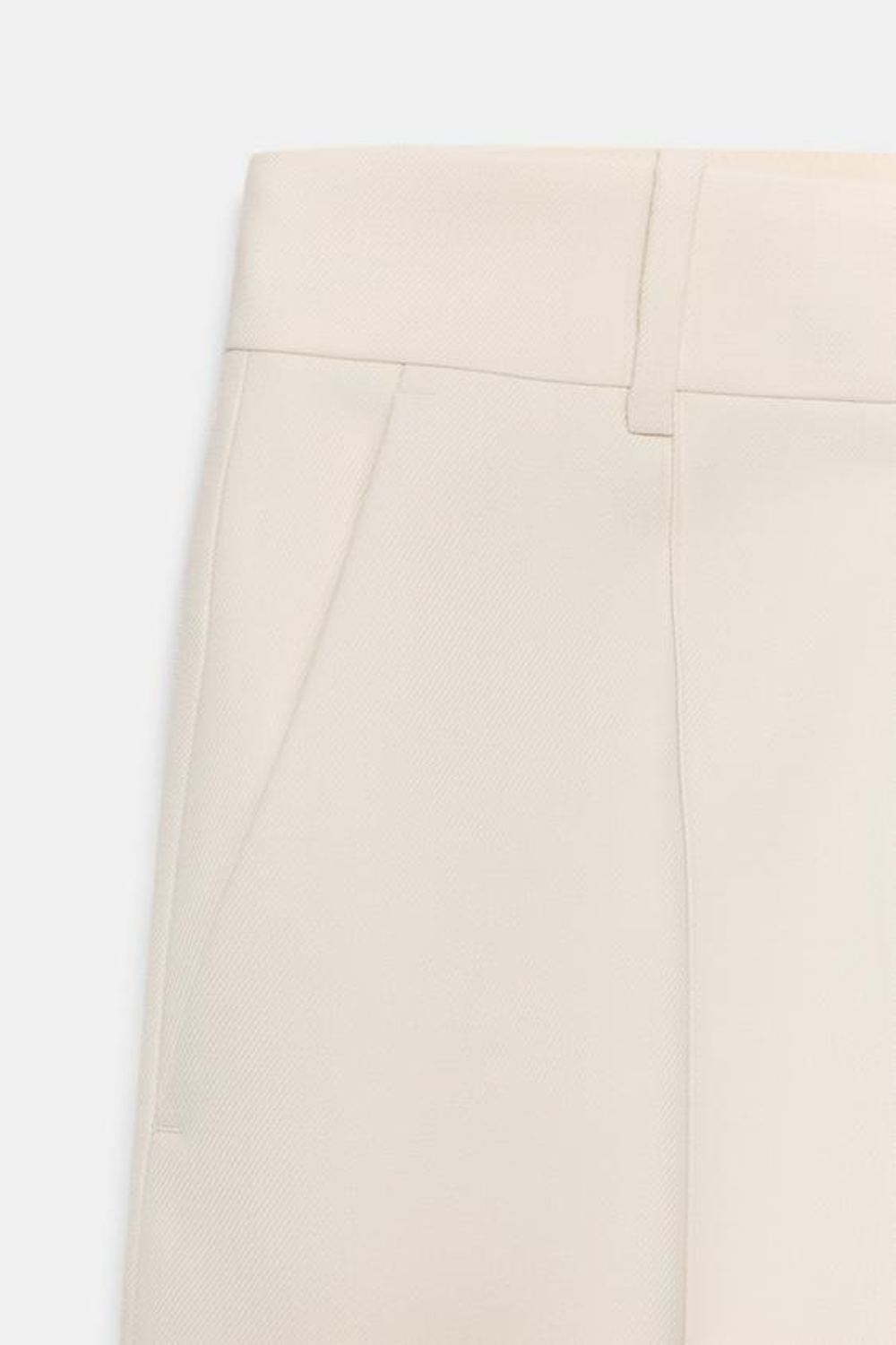 ZARA УКОРОЧЕННЫЕ БРЮКИ СО СТРЕЛКАМИ — ZW COLLECTION, СВЕТЛО-БЕЖЕВЫЙ