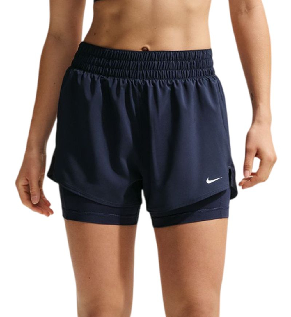 Женские Шорты теннисные Nike Dri-Fit One - midnight navy/white