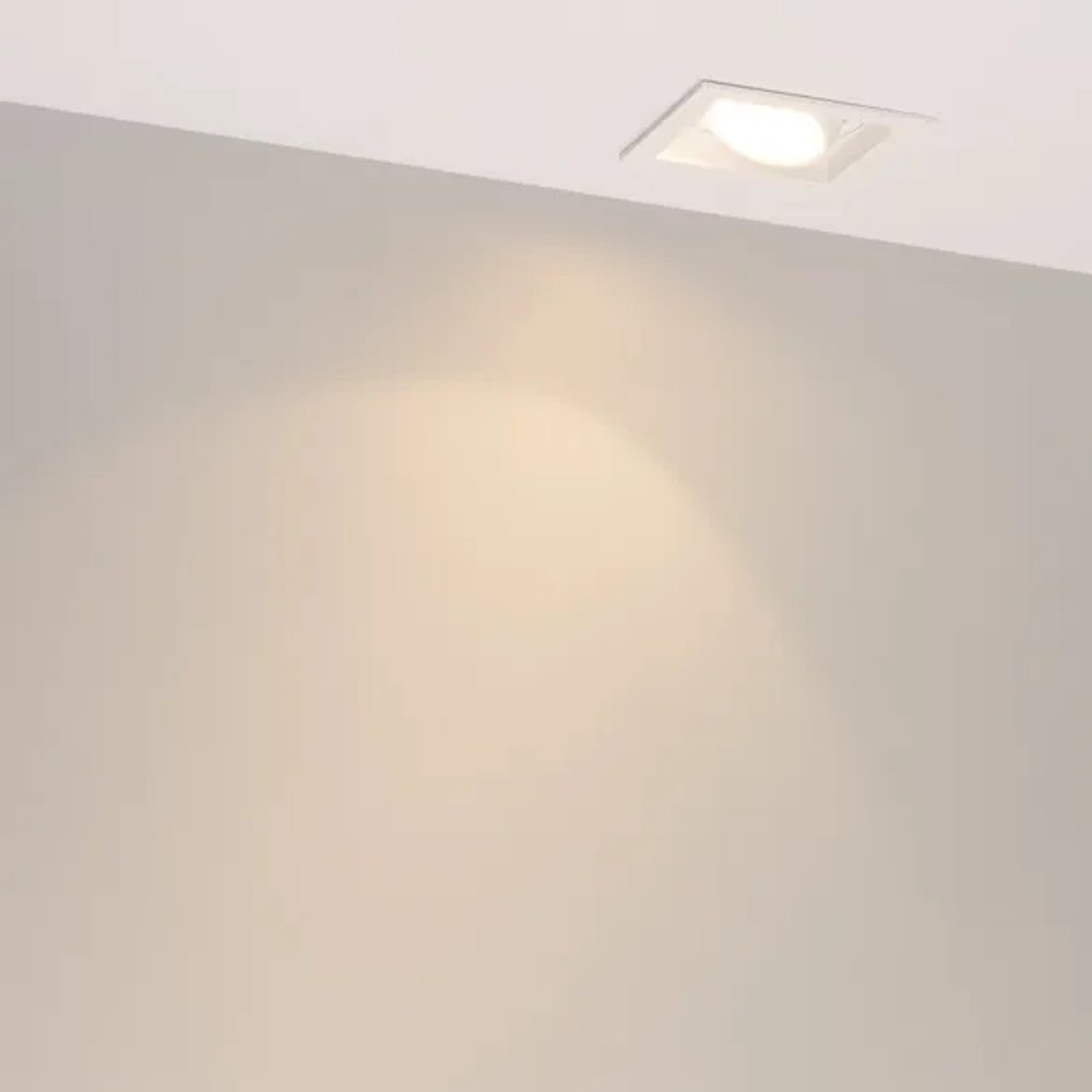 Светильник MS-VORTEX-BUILT-S90x90-12W Warm3000 (WH-WH, 20 deg, 230V) (Arlight, IP20 Металл, 5 лет) 057912