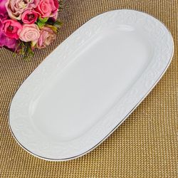 Lenardi 109-154 Овальное блюдо 35см БЕЛАЯ РОЗА в под.уп.(х8)Фарфор