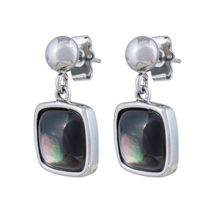 Серьги Fiore Luna Куб SHELL AE02914-1 BW/S