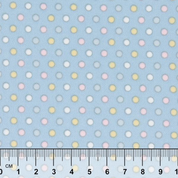 Ткань для пэчворка Peppy Молочные сны фланель, рулон 112 см / 5 метров, МС-07 голубой, Peppy