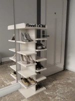 Обувница напольная высокая деревянная в прихожую