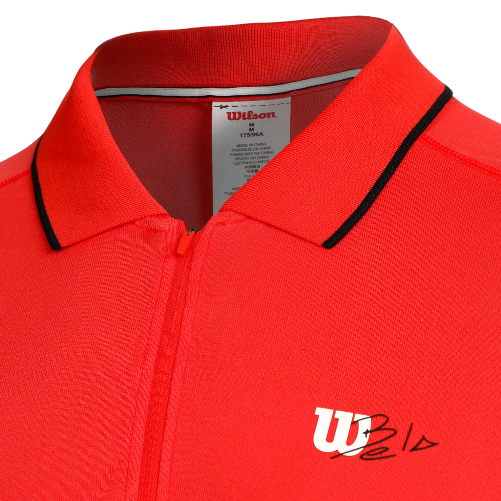 Мужское теннисное поло Wilson Series Seamless Polo Men - Red, Black