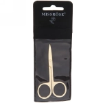 Ножницы маникюрные в чехле «Эстетика», круглые кольца, цвет золото, широкие, 9см