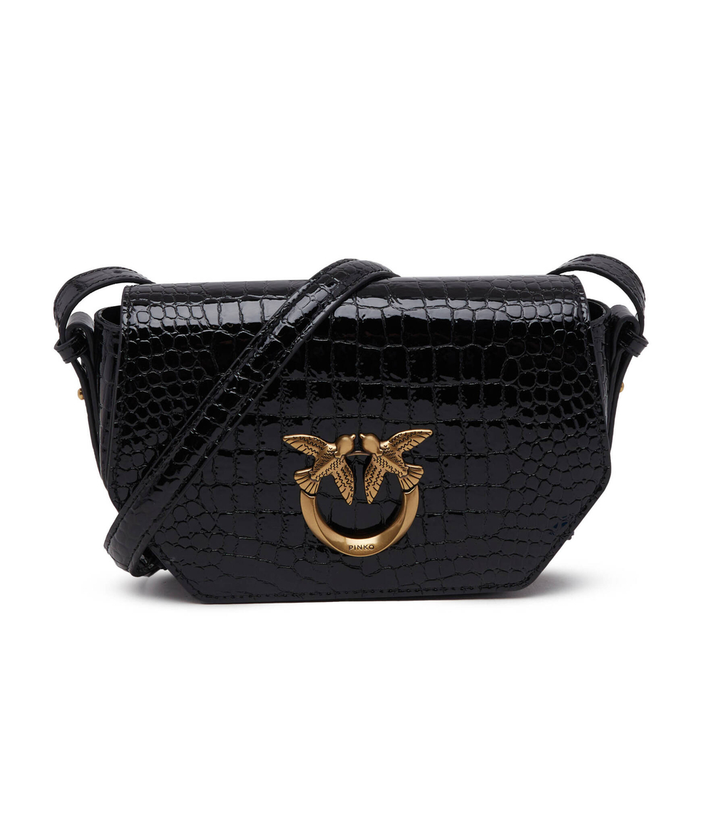 Кожаная сумка-мессенджер LOVE CLICK EXAGON MINI Pinko - черный(100075 A17O)