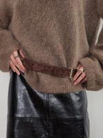 БАЗОВЫЙ РЕМЕНЬ ЗАМША ТЕМНЫЙ ШОКОЛАД