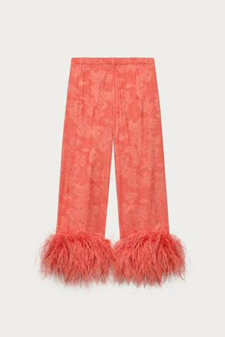 ZARA X MARISA BERENSON БРЮКИ ИЗ ВИСКОЗЫ, КРАСНЫЙ/ОРАНЖЕВЫЙ