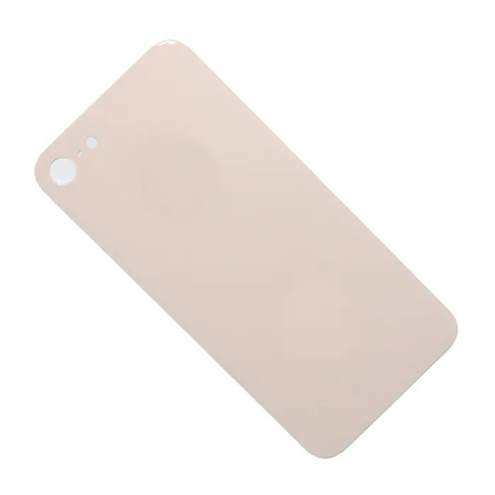 Задняя крышка для Apple iPhone 8 Золото (стекло, широкий вырез под камеру, логотип)