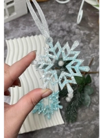 Набор новогодних елочных игрушек Снежинки