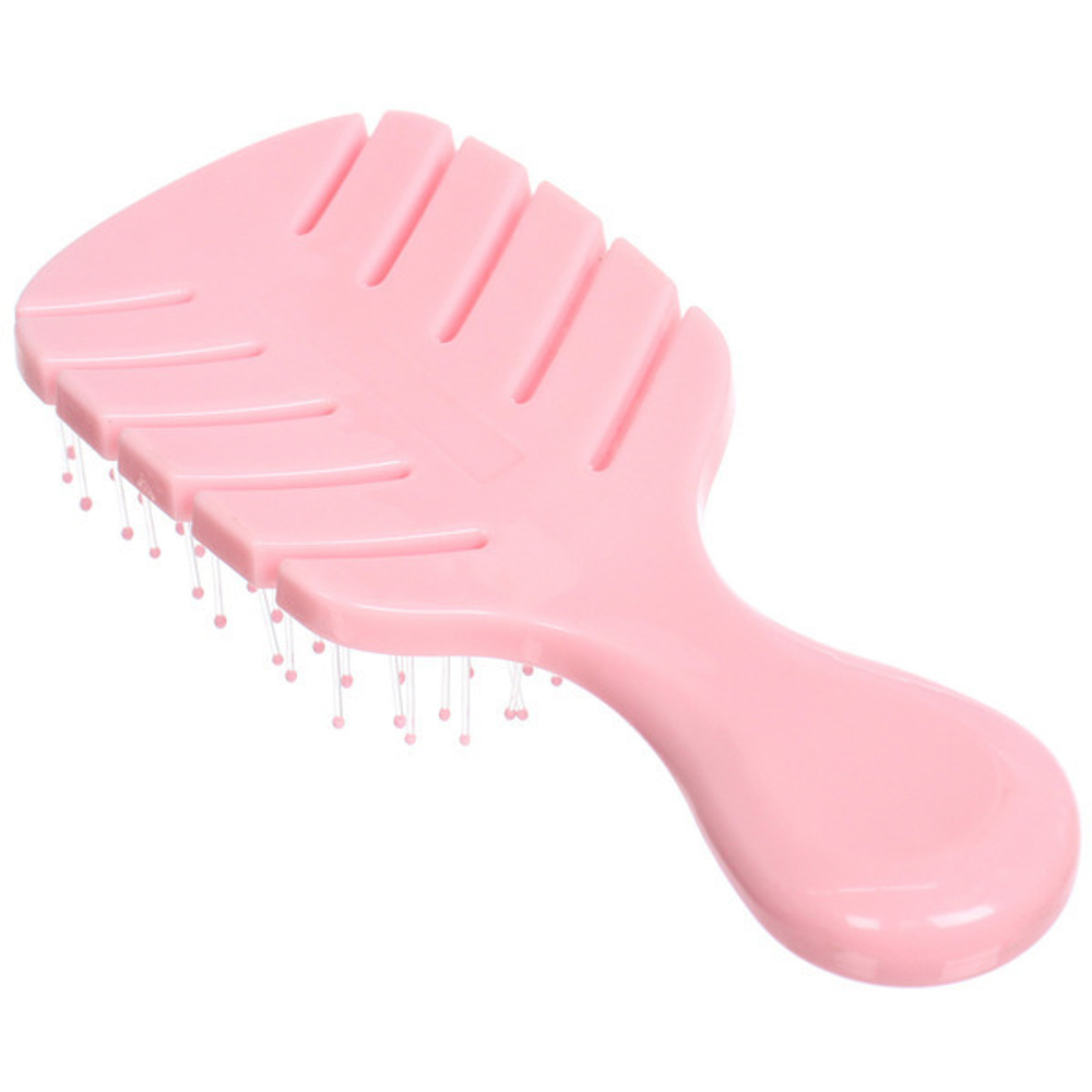 Расческа массажная продувная «ЛОТОС», цвет розовый, 6,3*14см (пластиковая коробка)