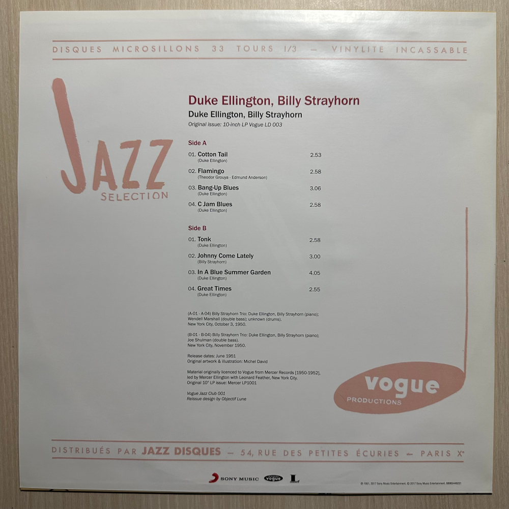 Duke Ellington, Billy Strayhorn - Jazz Selection No. 2 (Европа 2017г.)