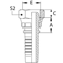 Фитинг DN 10 DK (Г) 22x1.5 накидная гайка