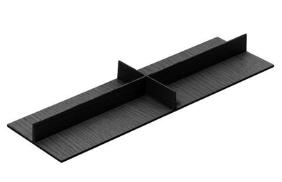 Делитель для приборов, ФайнЛайн Линик 300 мм, 137x472x37,5 мм, 1 шт, цвет ЯСЕНЬ черный (0092050368)