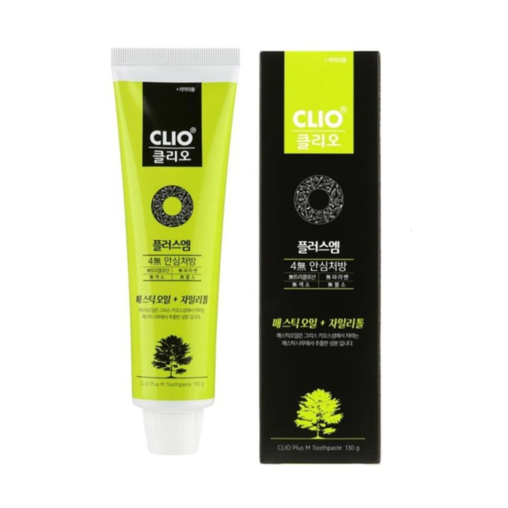 Зубная паста антибактериальная CLIO Plus M яблочная мята  130г