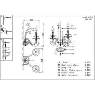 Бра 2*E14 8572/A gold polished золото ANNABELLE Newport