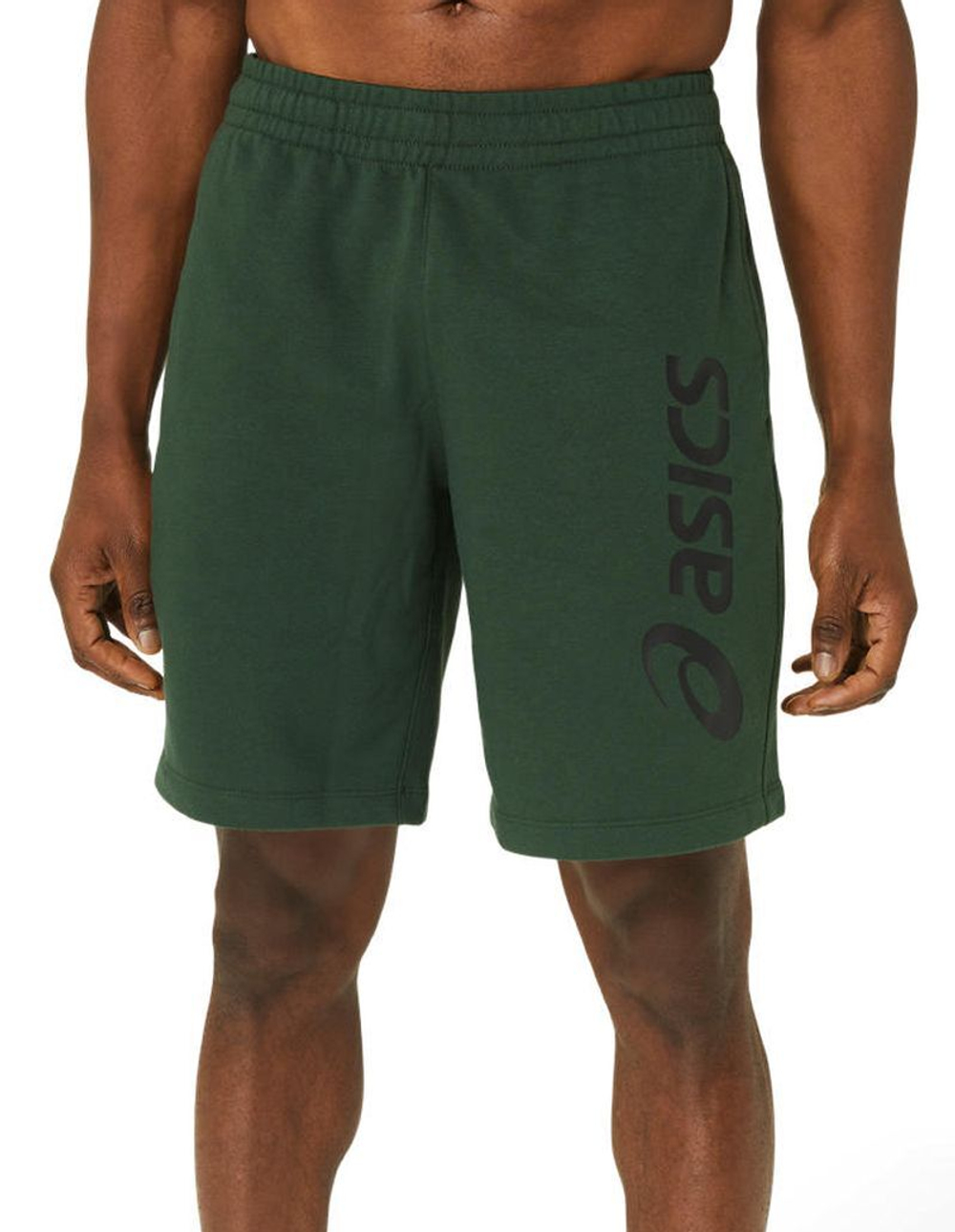 Мужские теннисные шорты Asics Big Logo Sweat Short - rain forest/performance black