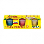 Тесто д/лепки 3цв. (красный, желтый, синий) по 90г. коробка (Каляка-Маляка)