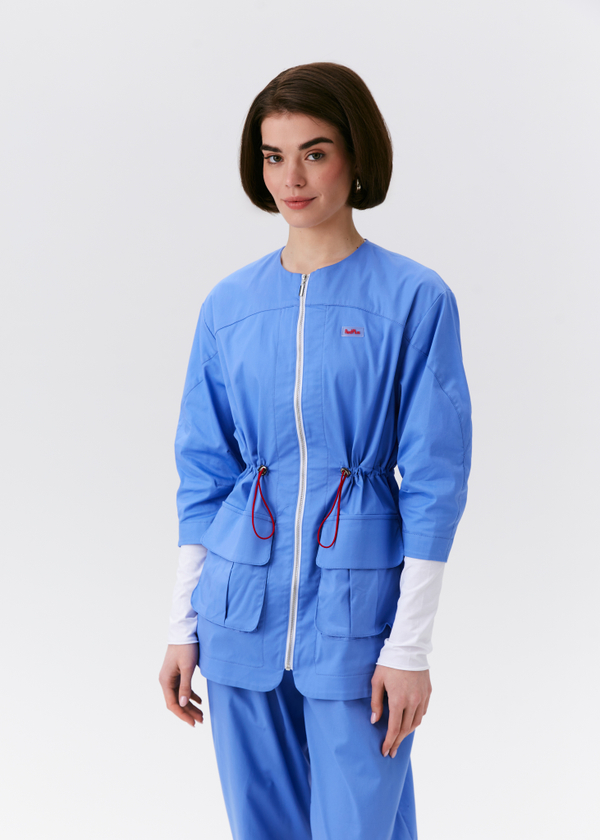Жакет медицинский женский Волюмэ, эйр блю хлопок