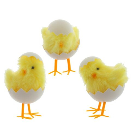 GAEM Фигурка декоративная "Цыпленок" (блок 12 шт), L6 W6 H8 см, 3в.