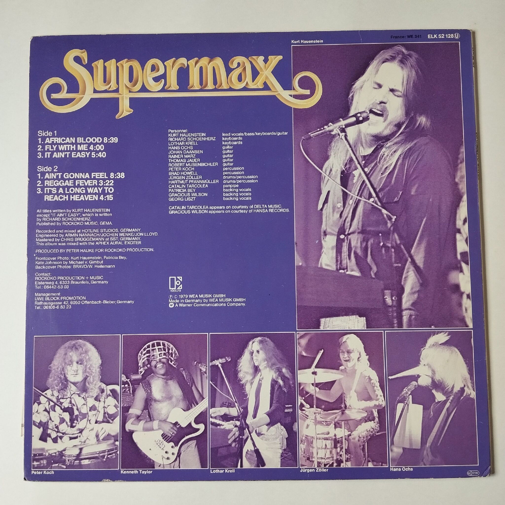 Винтажная виниловая пластинка LP Supermax Fly With Me (Germany 1979) ELK 52 128