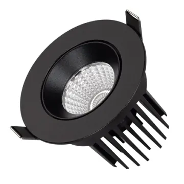 Влагозащищенный встраиваемый поворотный светильник LED 10W 4000K 044619 чёрный Atoll Arlight