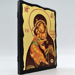 Владимирская Божья Матерь. Афонская икона под старину с мощевиком