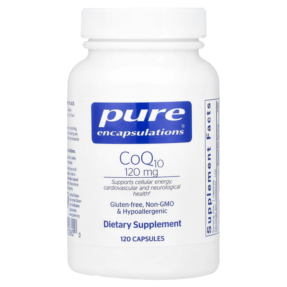 Pure Encapsulations, CoQ10, 120 мг, 120 капсул