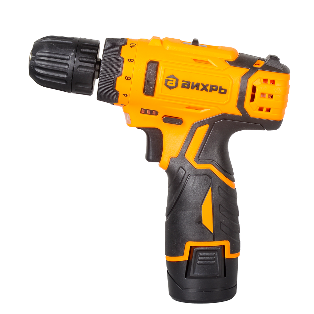 Дрель-шуруповерт Вихрь ДА-12Л-2КН с набором инструментов