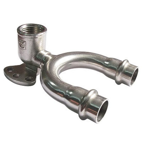 Водорозетка проходная пресс Valtec 15х1/2" ВР (пресс-фитинги из нерж. стали серии VTi.954.DI)