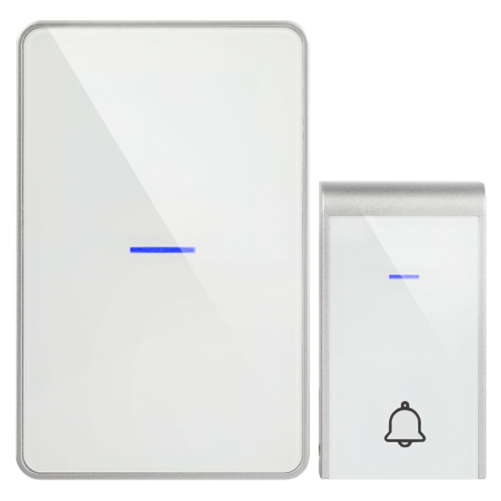 Звонок дверной Intro MP103W беспроводной LED подсветка IP44 150 м белый 38 мелодий | Intro