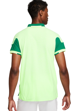Мужское теннисное поло Nike Court Slam Dri-Fit ADV Tennis Polo - malachite/barely volt/coconut milk/white