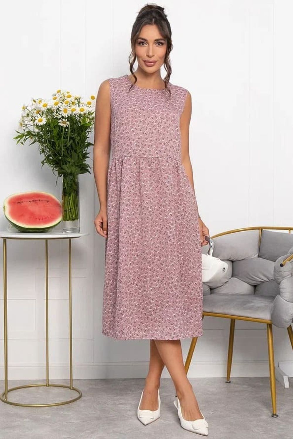 Платье Алена (пудра) П13812-48М LT Collection