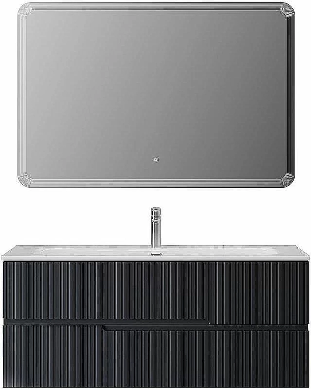 Тумба с раковиной Cezares DUET-N 120 DUET-N-1200-2C-SO-GR-P графит