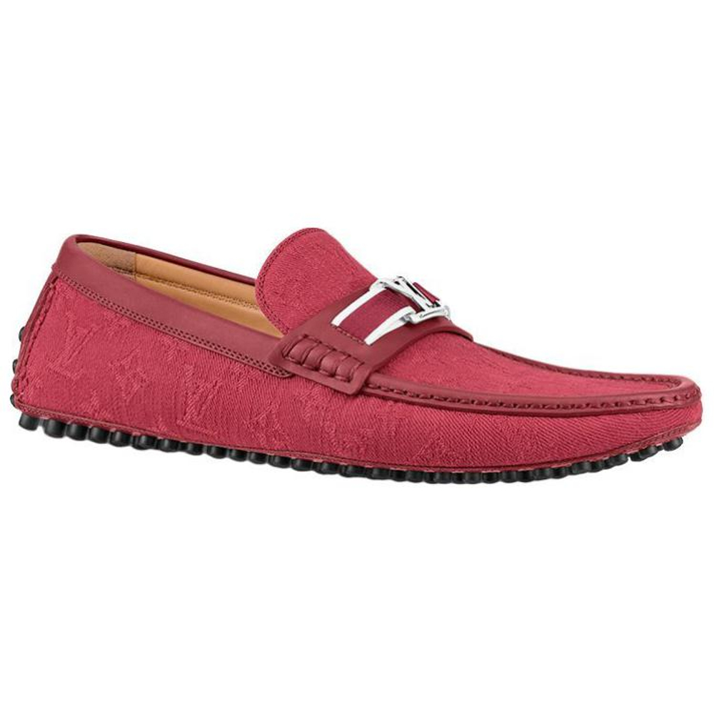 LOUIS VUITTON Hockenheim Gommino Loafers Men"s Red