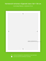 Натяжные потолки 1 м2, 2.1 м2